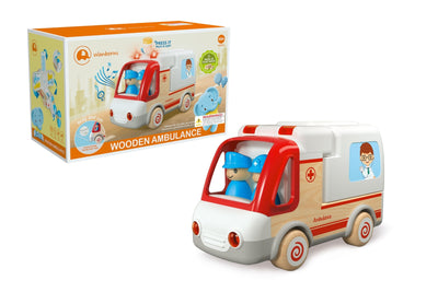 Wanborns - Light & Sound Wooden Ambulance