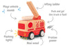 Wanborns - Lights & Sound Wooden Friction Vehicle Fire Engine