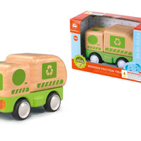Wanborns - Lights & Sound Wooden Friction Vehicle Recycling Truck