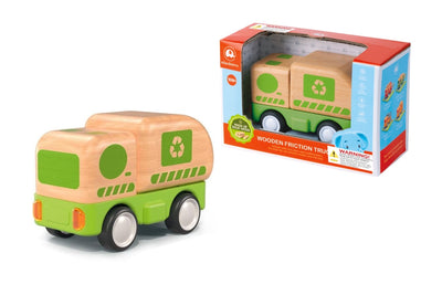 Wanborns - Lights & Sound Wooden Friction Vehicle Recycling Truck