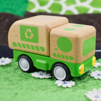 Wanborns - Lights & Sound Wooden Friction Vehicle Recycling Truck