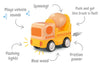 Wanborns - Lights & Sound Wooden Friction Vehicle Cement Mixer