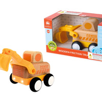 Wanborns - Light & Sound Wooden Friction Vehicle Digger