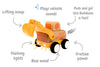Wanborns - Light & Sound Wooden Friction Vehicle Digger