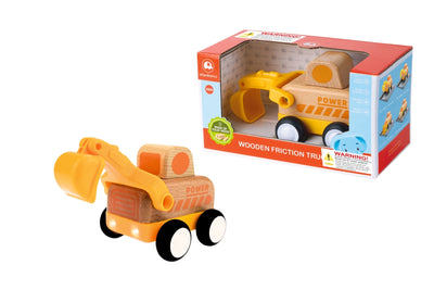 Wanborns - Light & Sound Wooden Friction Vehicle Digger