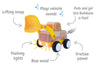 Wanborns - Light & Sound Wooden Friction Vehicle Bulldozer