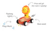 Wanborns - Wooden Press Go Racing Car Lion