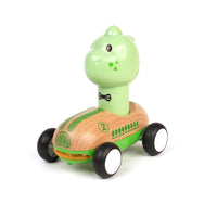 Wanborns - Wooden Press Go Racing Car Dino