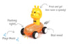 Wanborns - Wooden Press Go Racing Car Giraffe