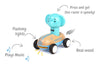 Wanborns - Wooden Press Go Racing Car Elephant