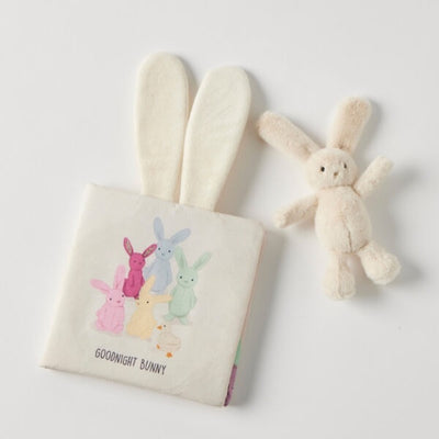 Jiggle & Giggle - Activity Fabric Book with Toy Goodnight Bunny