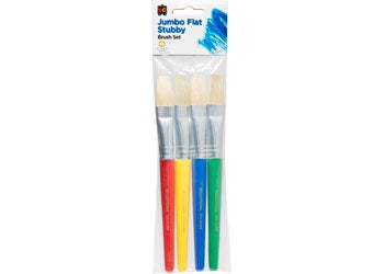 EC - Jumbo Flat Stubby Brush Set 4 piece