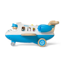 Wanborns - Light & Sound Wooden Airplane Assorted Colours