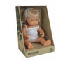 Miniland Dolls - 38cm Caucasian Girl Blonde Boxed