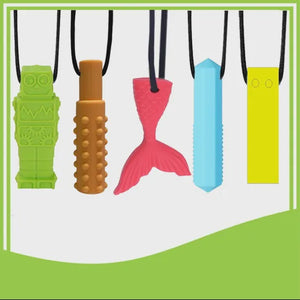 Silicone Chewable Necklace Set of 5