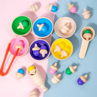 Wooden Acorn Colour Classify Set