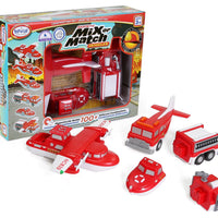 Popular Playthings - Magnetic Mix or Match Vehicles Fire & Rescue