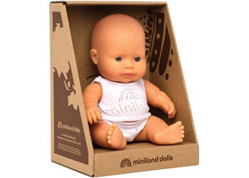 Miniland Dolls - 21cm Caucasian Boy Boxed