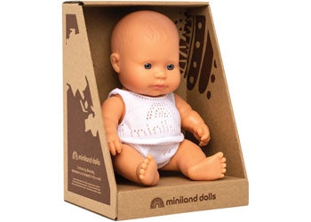 Miniland Dolls - 21cm Caucasian Girl Boxed