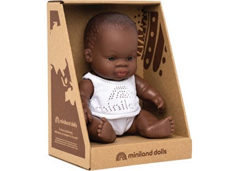 Miniland Dolls - 21cm African Boy Boxed