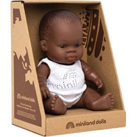 Miniland Dolls - 21cm African Girl Boxed