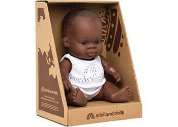Miniland Dolls - 21cm African Girl Boxed