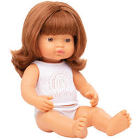 Miniland Dolls - 38cm Caucasian Girl Red Hair Boxed