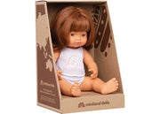 Miniland Dolls - 38cm Caucasian Girl Red Hair Boxed