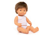 Miniland Dolls - 38cm Caucasian Boy Brunette with Down Syndrome Boxed