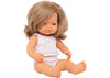 Miniland Dolls - 38cm Caucasian Girl Dark Blonde Boxed