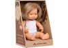 Miniland Dolls - 38cm Caucasian Girl Dark Blonde Boxed