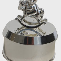 Pewter Teddy Trinket Music Box