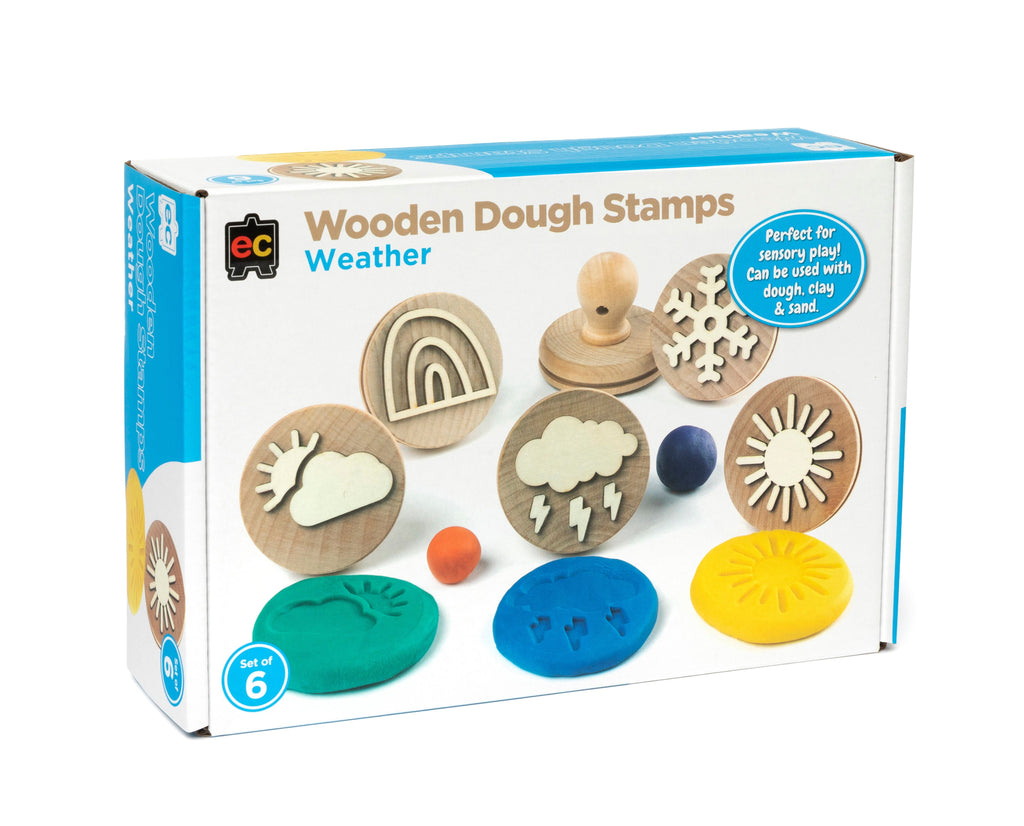 EC - Wooden Dough Stamps Weather 6 piece