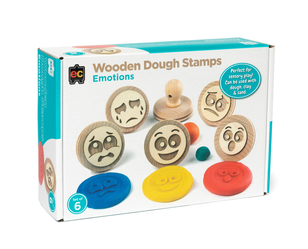 EC - Wooden Dough Stamps Emotions 6 piece