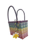 Nibbanah - Recycled Plastic Basket Child Square Assorted Colours
