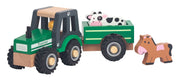 Toyslink - Wooden Tractor Green with Trailer & Driver