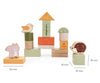 Viga - PolarB Wooden Blocks 50 piece Green Forest
