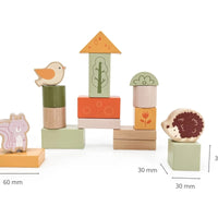 Viga - PolarB Wooden Blocks 50 piece Green Forest