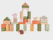 Viga - PolarB Wooden Blocks 50 piece Green Forest