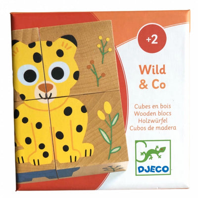 Djeco - Wooden Block Puzzle Wild And Co