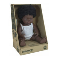 Miniland Dolls - 38cm African Girl Boxed