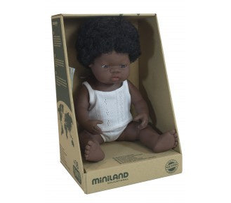 Miniland Dolls - 38cm African Girl Boxed