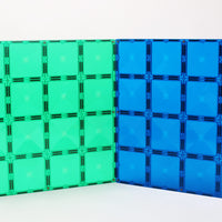 Connetix Tiles - 2 Piece Base Plate Pack Blue And Green