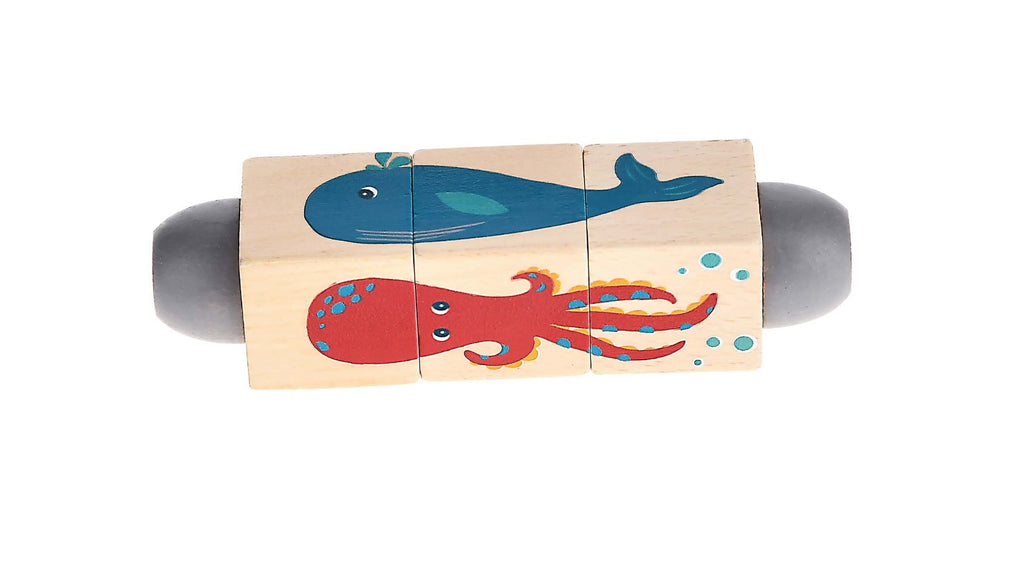 Toyslink - Wooden Twist Puzzle Block Sea Creatures