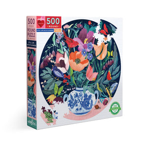 Eeboo - Puzzle Round 500 Piece Still Life With Flowers