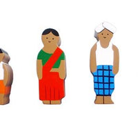 Sri Toys - Wooden Family Indian