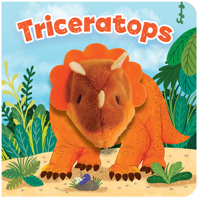 House Of Marbles - Finger Puppet Chunky Board Book Triceratops