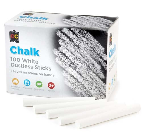 EC - Dustless Classroom Chalk White