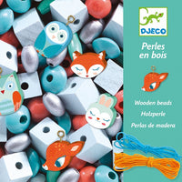 Djeco - Wooden Beads Animals