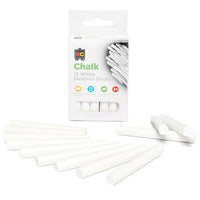 EC - Dustless Chalk White 12 piece